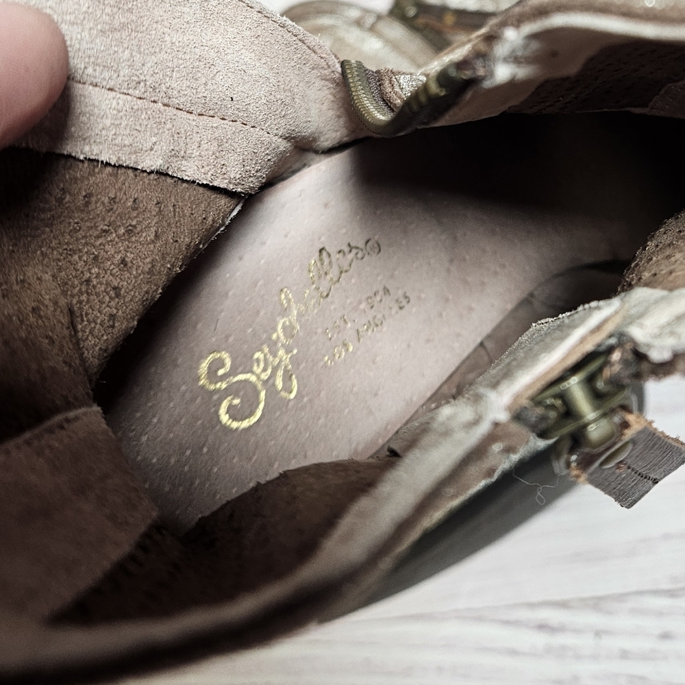 Anthropologie Metallic Ankle Boots - Picture 8 of 9